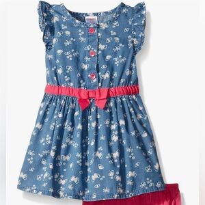 New Gymboree Chambray Butterfly Dress 4T Island Hopper Denim